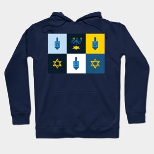 colorblock hebrew hanukkah menorah dreidel Hoodie